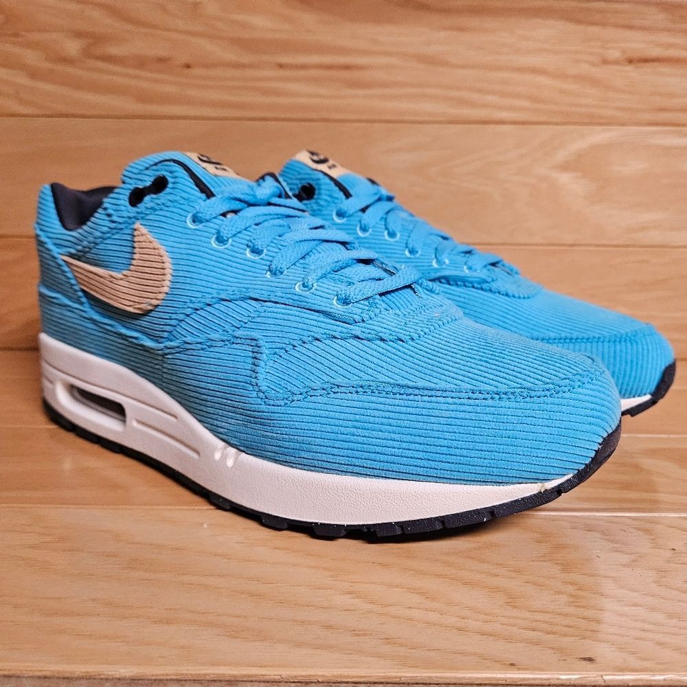 Nike Air Max 1 Blue Mens Running Shoe Sneaker FB8915-400 - Picture 2 of 15